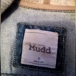 MUDD denim vest with hood
